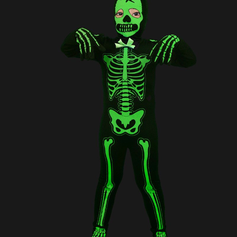 Summer Nights Clothing - Black Glowing Skeleton Costume Summer Children's