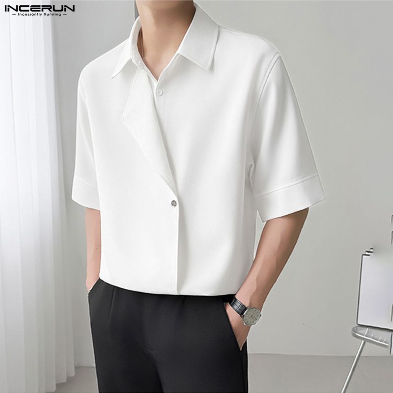 2026 Men Shirt Solid Color Lap - Summer Clothing Colors 2026 ulasan dan harga
