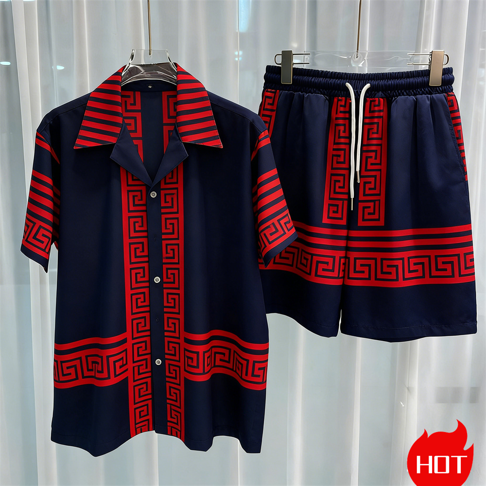 Digital printed men's set fash - Summer Clothing Trend ulasan dan harga
