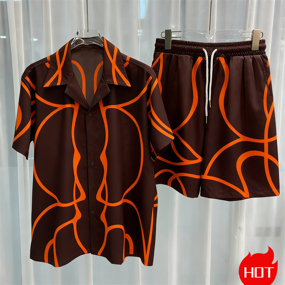 Digital printed men's set fash - Summer Clothing Trend ulasan dan harga