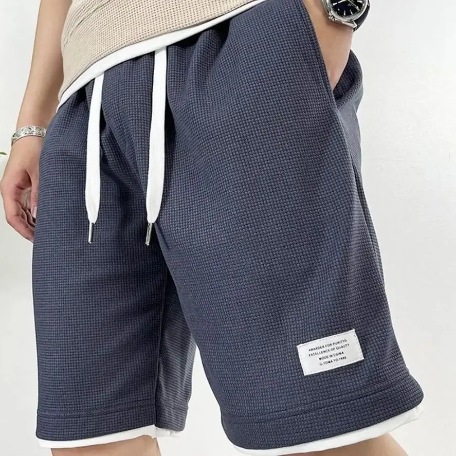 Male Short Pants Black Waffle  - Summer Clothing Deals ulasan dan harga