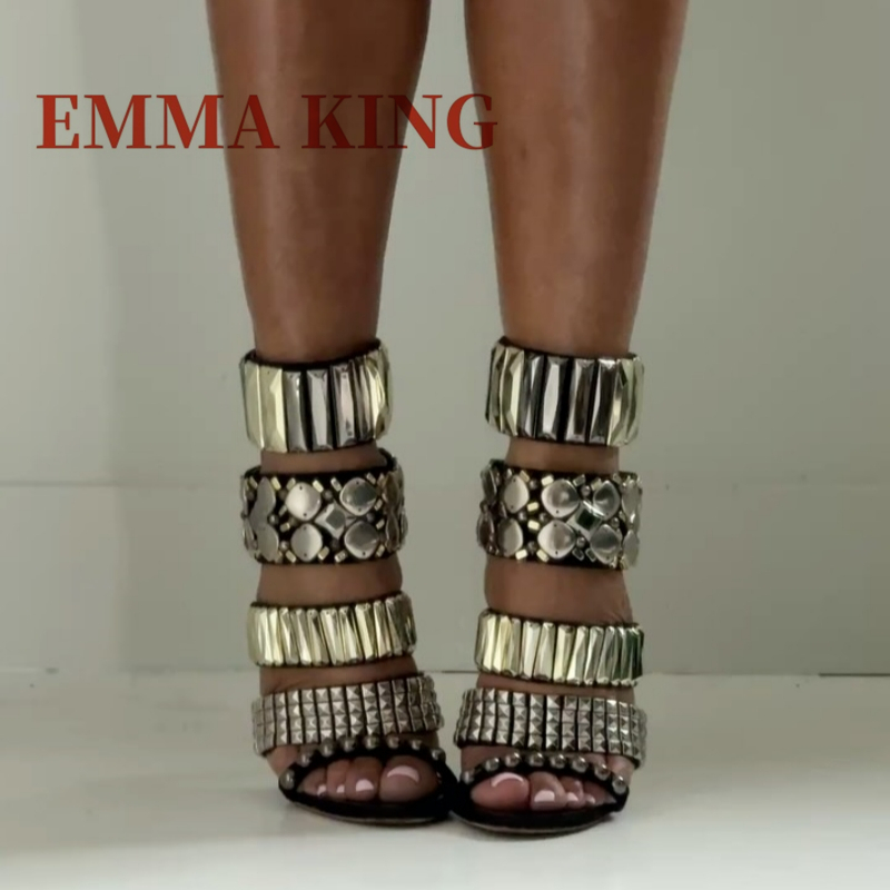 Black Embellished Ankle Strap  - Summer Clothing Elegant ulasan dan harga
