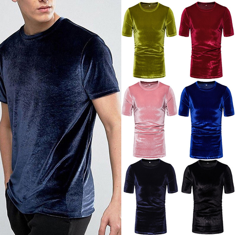 High Street Men Velvet T Shirt - Summer Clothing Colors 2026 ulasan dan harga