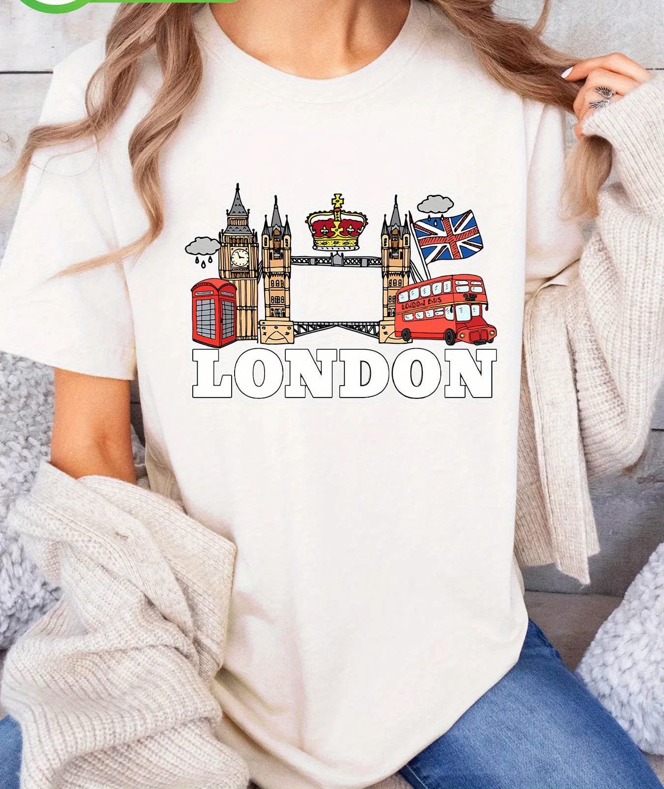 London Alphabet Pattern Printe - Summer Clothing London ulasan dan harga