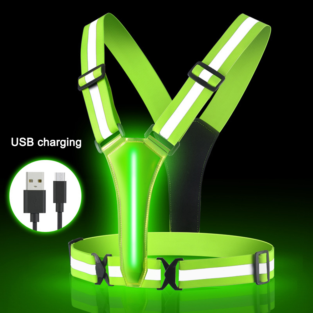 LED Running Vest USB Rechargea - Summer Nights Clothing ulasan dan harga