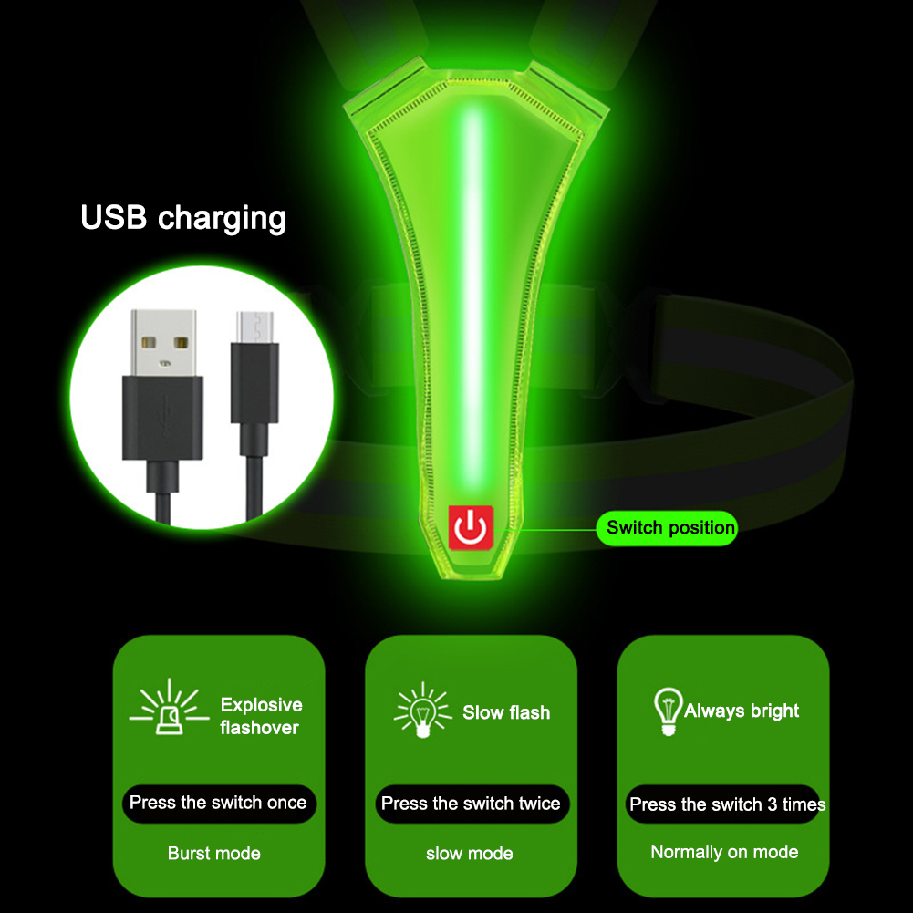 LED Running Vest USB Rechargea - Summer Nights Clothing ulasan dan harga