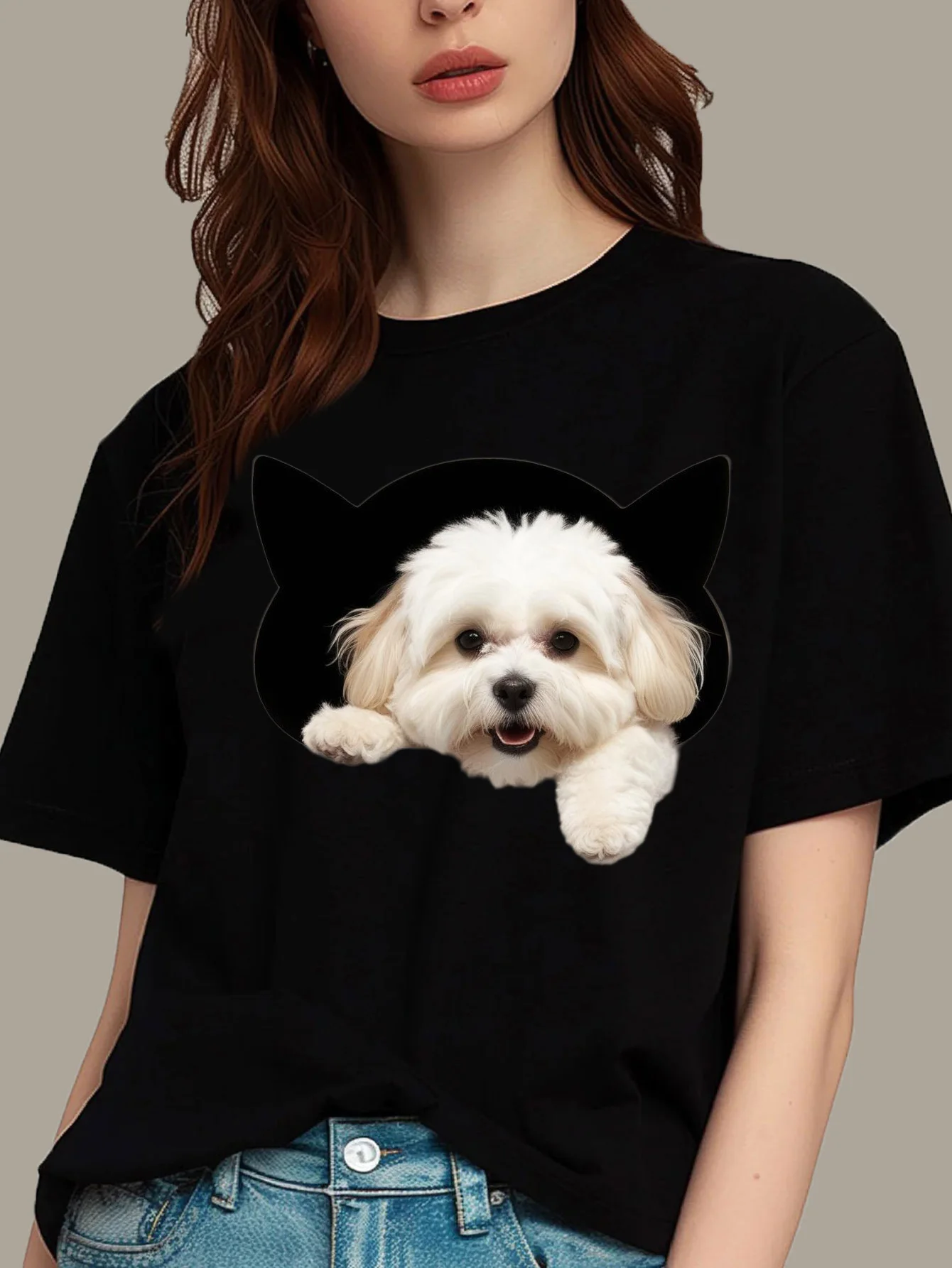 Dog Print Fun & Cheerful Women - Summer Clothing Looks ulasan dan harga