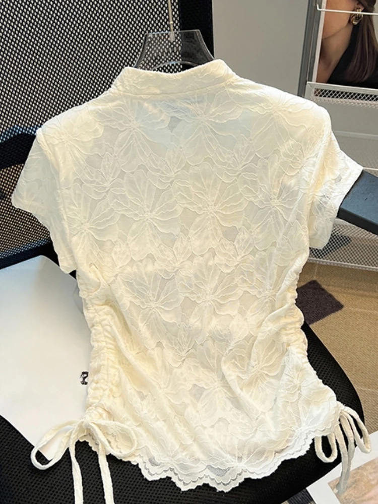 Chinese Styl Shirts Stand Neck - Summer Clothing Drawing ulasan dan harga
