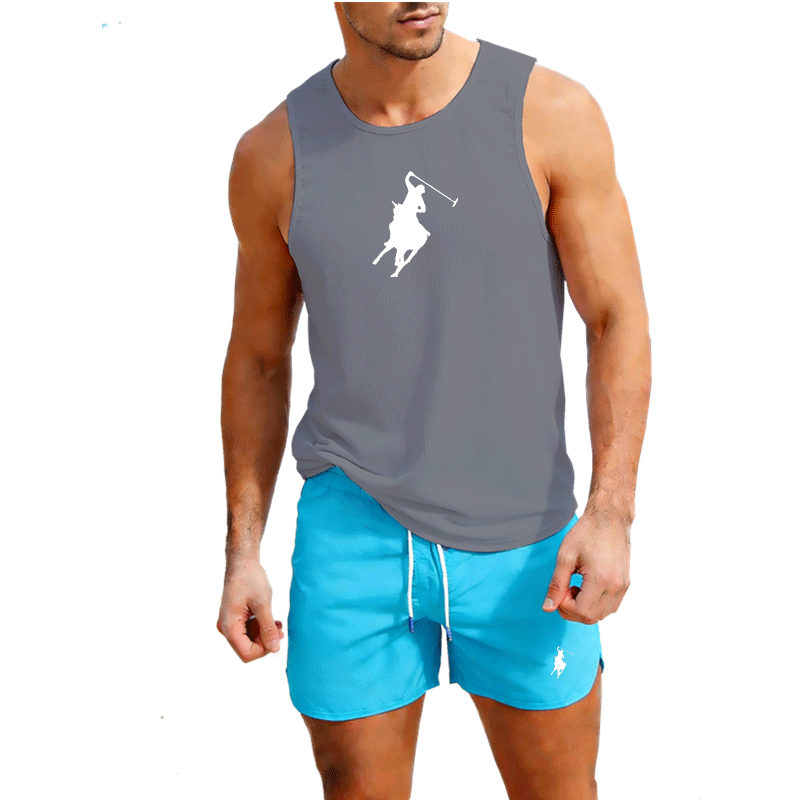 European Men Summer Vest and S - Summer Clothing Trend ulasan dan harga