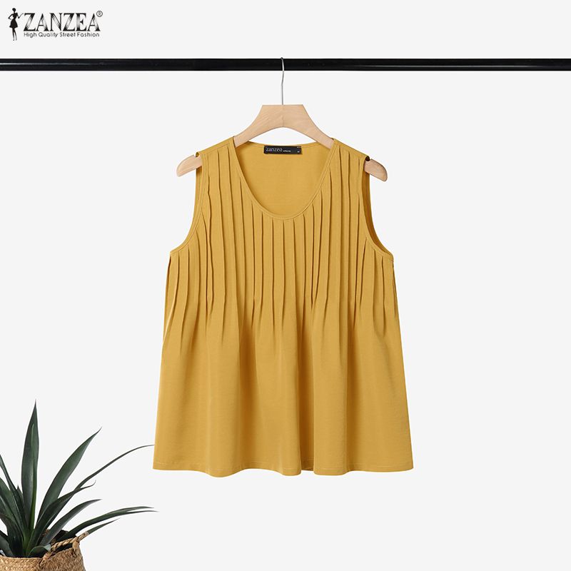 ZANZEA Plus Size 5XL Woman Pin - Summer Clothing For Plus Size Women ulasan dan harga