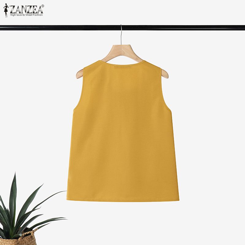 ZANZEA Plus Size 5XL Woman Pin - Summer Clothing For Plus Size Women ulasan dan harga