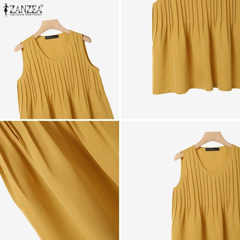ZANZEA Plus Size 5XL Woman Pin - Summer Clothing For Plus Size Women ulasan dan harga