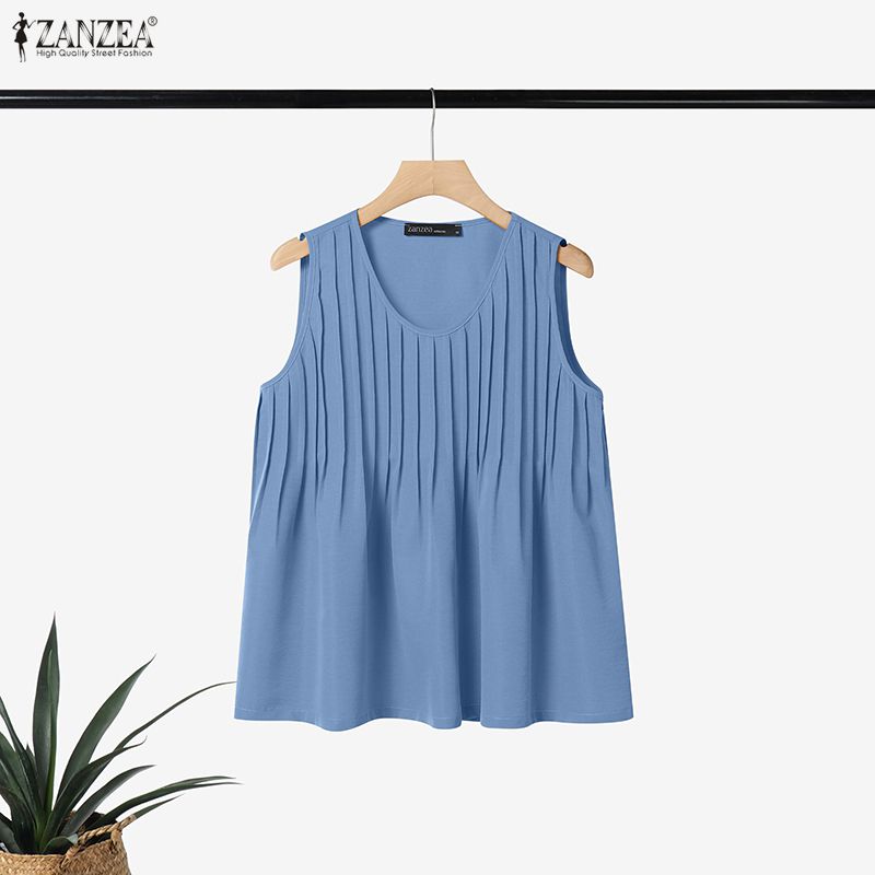 ZANZEA Plus Size 5XL Woman Pin - Summer Clothing For Plus Size Women ulasan dan harga