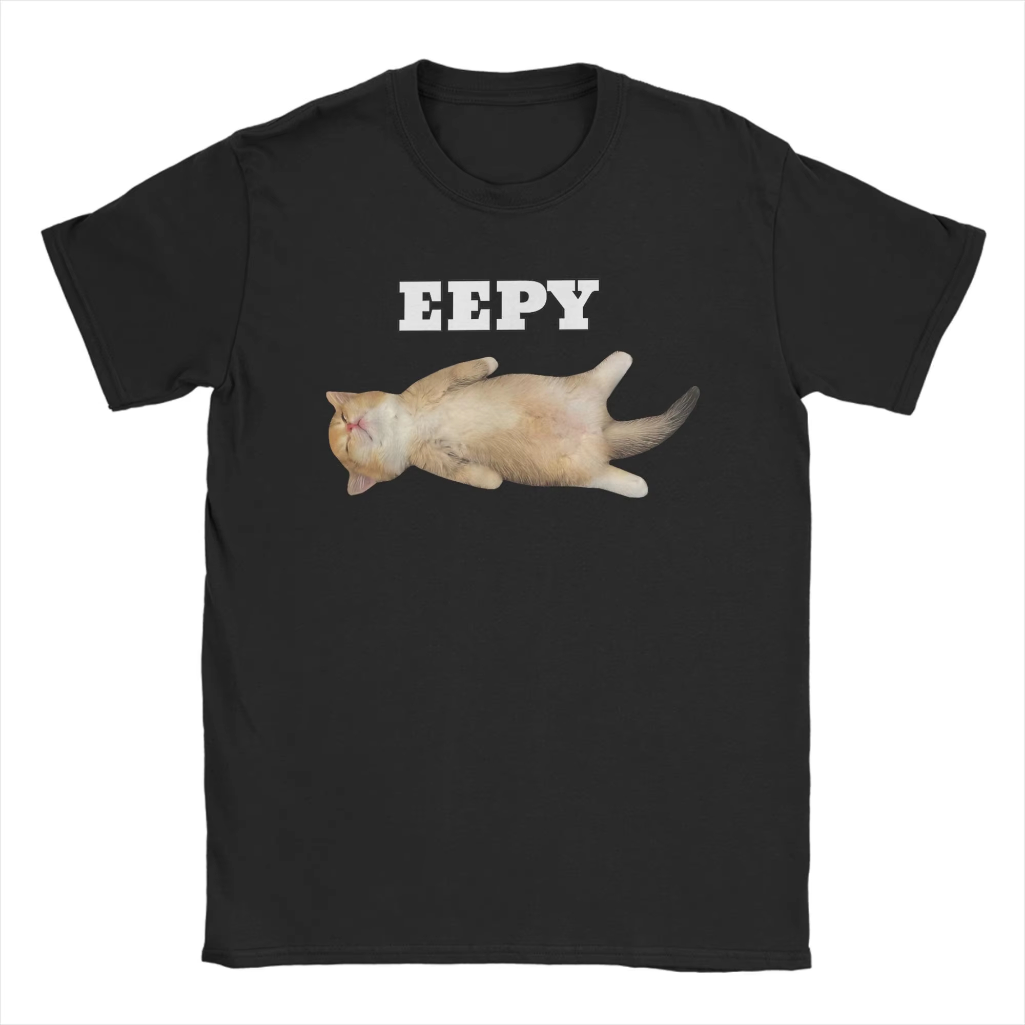 2026 Hot Men T-Shirt Eepy Cat  - Summer Clothing Gif ulasan dan harga