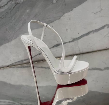 Metallic leather platform stil - Summer Clothing Elegant ulasan dan harga