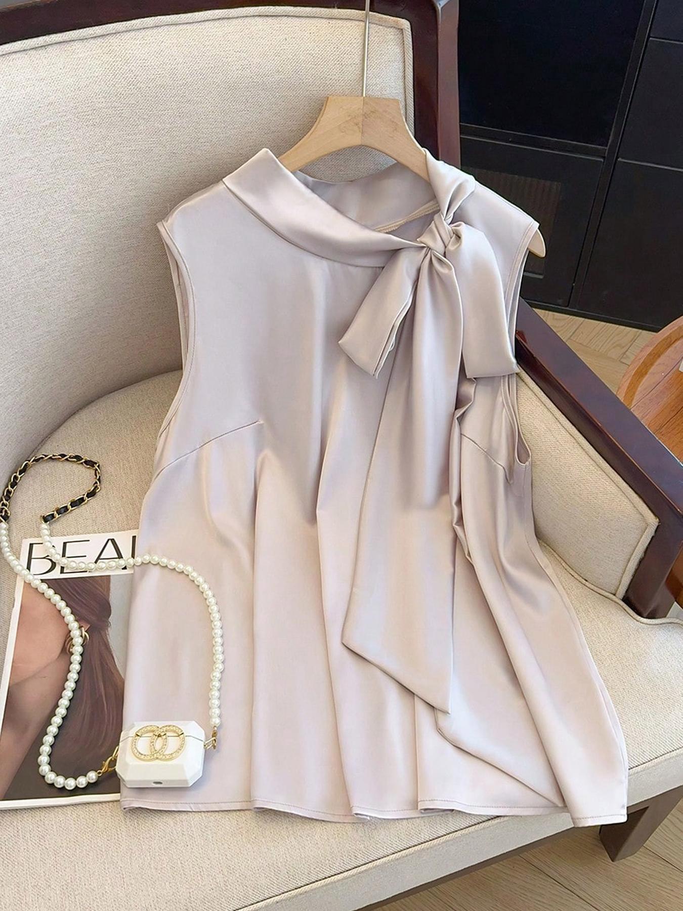 【Plus Size】 Solid Color Tie Fr - Summer Clothing For Plus Size Women ulasan dan harga