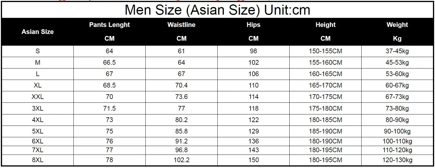 Plus Size 7XL 8XL Gym Joggers  - Summer Clothing Websites ulasan dan harga