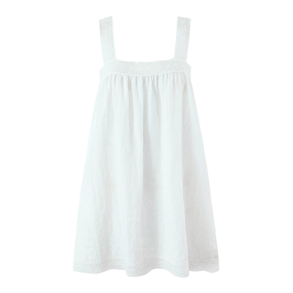 Holiday White Spliced Lace Sla - Summer Clothing Elegant ulasan dan harga