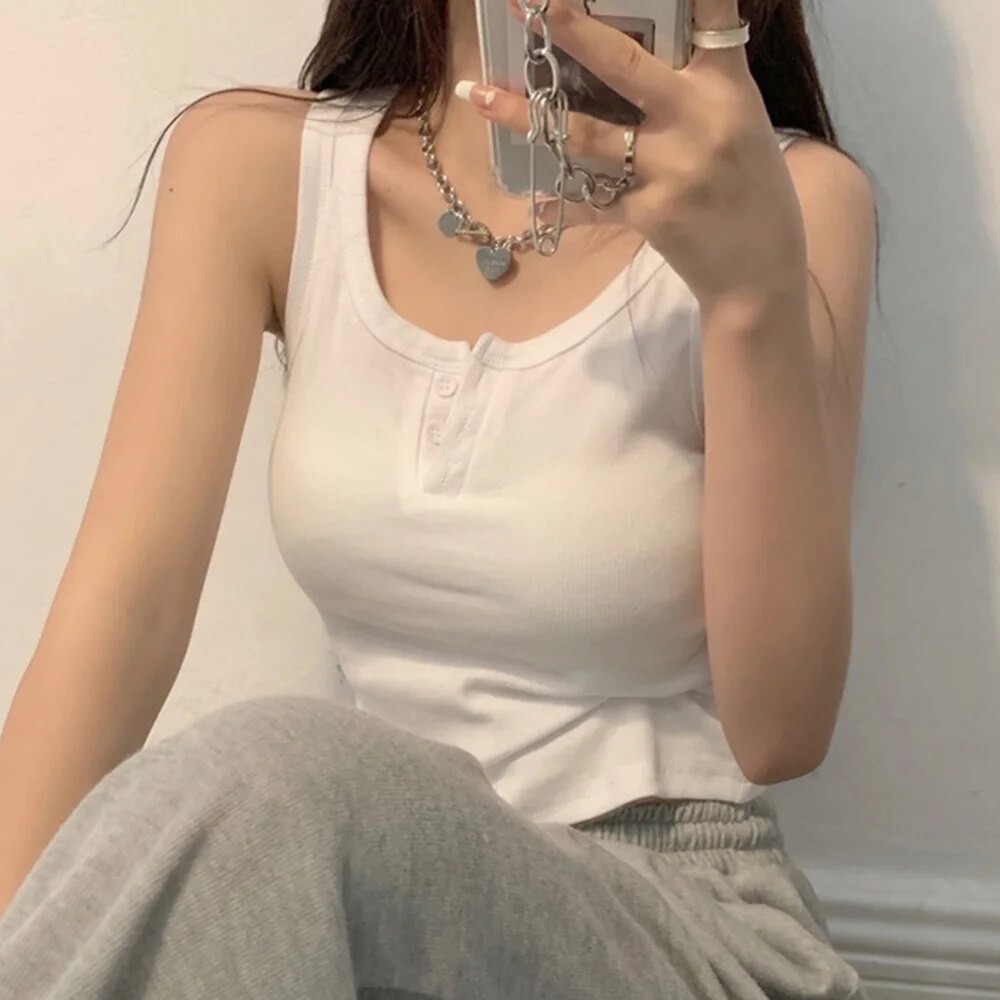 Tank Top for Women Ribbed Butt - Summer Clothing Teens ulasan dan harga