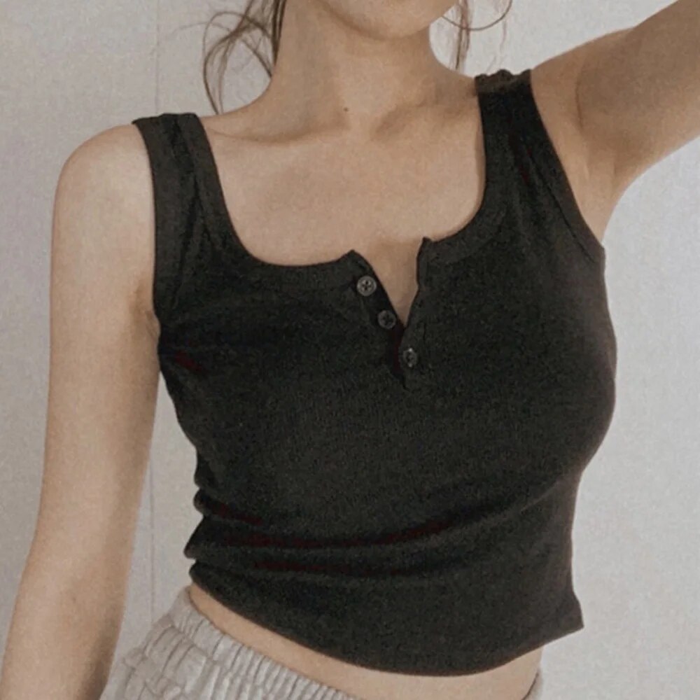 Tank Top for Women Ribbed Butt - Summer Clothing Teens ulasan dan harga