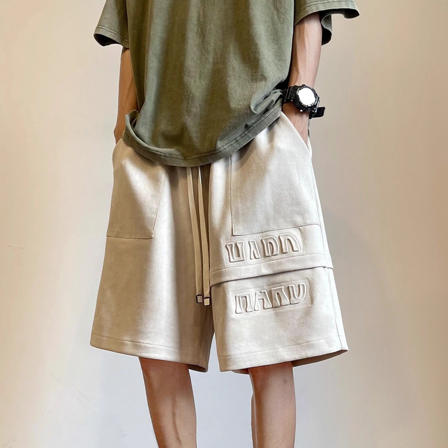 Men's Shorts Letter Splicing B - Summer Clothing Deals ulasan dan harga
