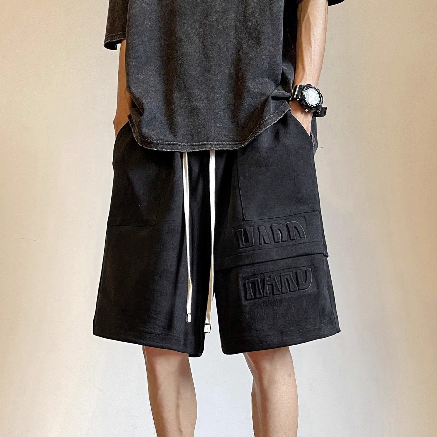 Men's Shorts Letter Splicing B - Summer Clothing Deals ulasan dan harga