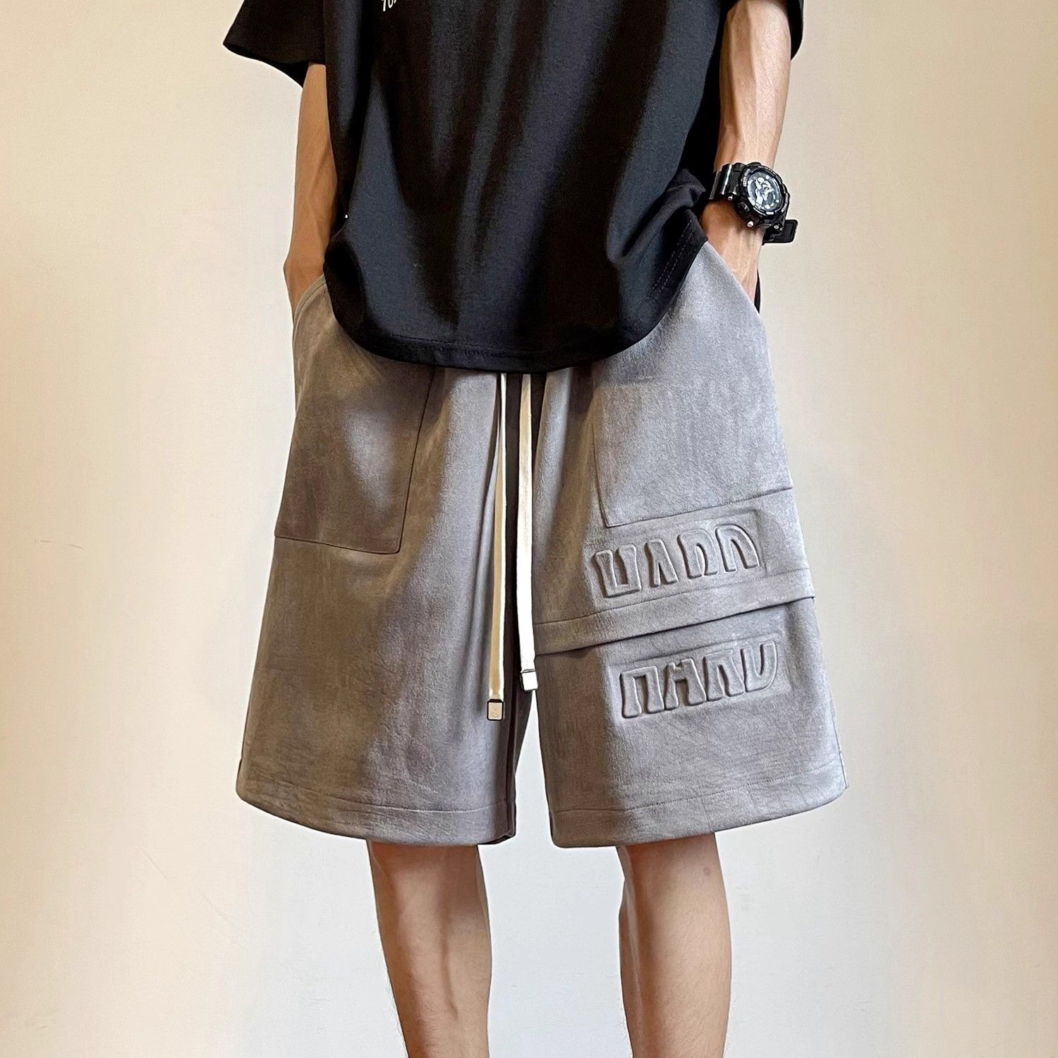 Men's Shorts Letter Splicing B - Summer Clothing Deals ulasan dan harga