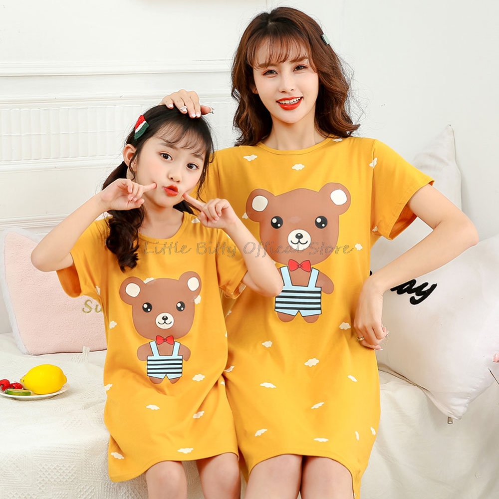 Summer Mom Daughter Night Dres - Summer Clothing Teens ulasan dan harga