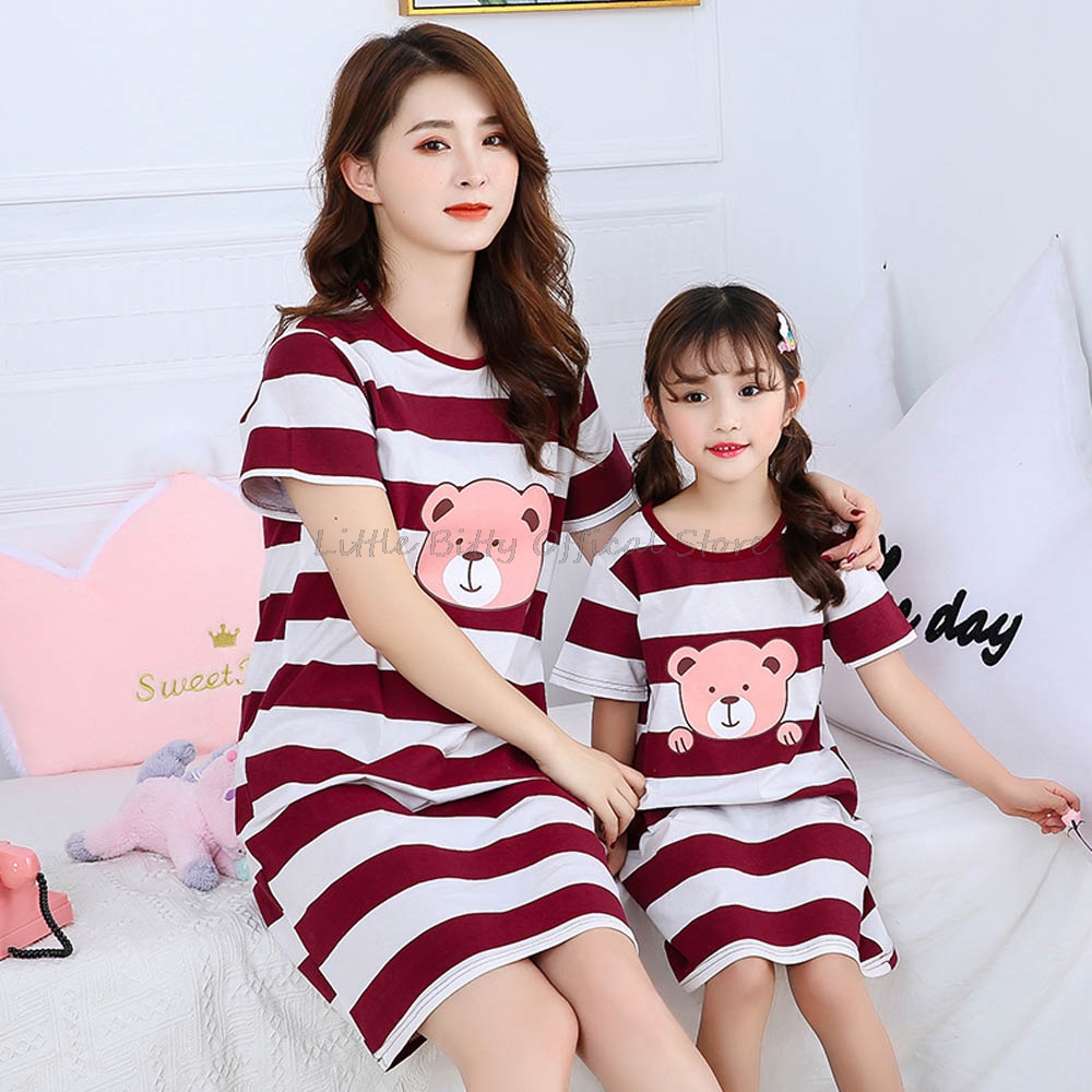 Summer Mom Daughter Night Dres - Summer Clothing Teens ulasan dan harga
