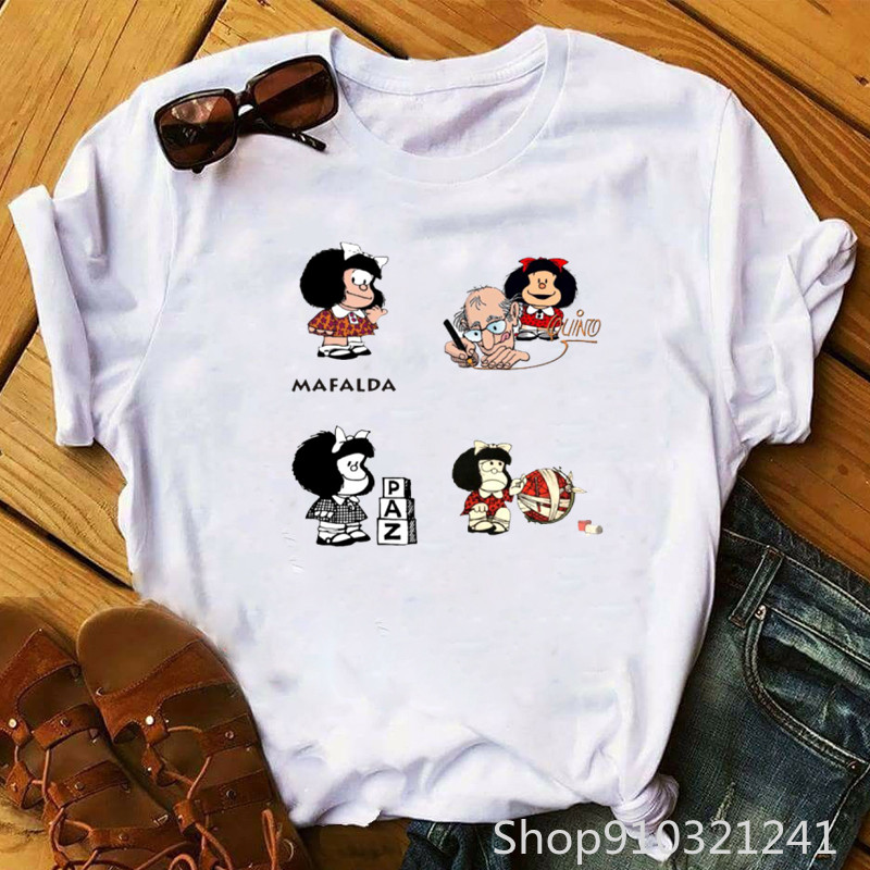 Rock Roll Mafalda tshirt Funny - Summer Clothing Teens ulasan dan harga