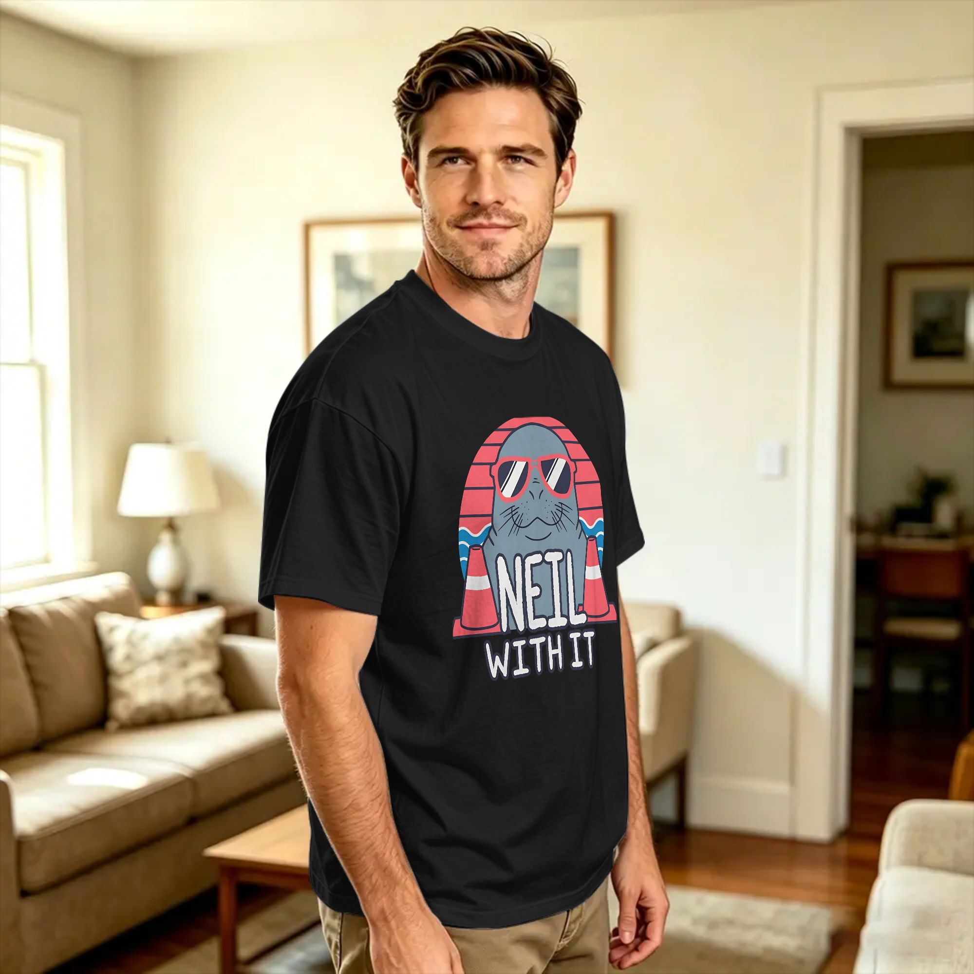 Neil the Seal Deal With It T-S - Summer Clothing Deals ulasan dan harga