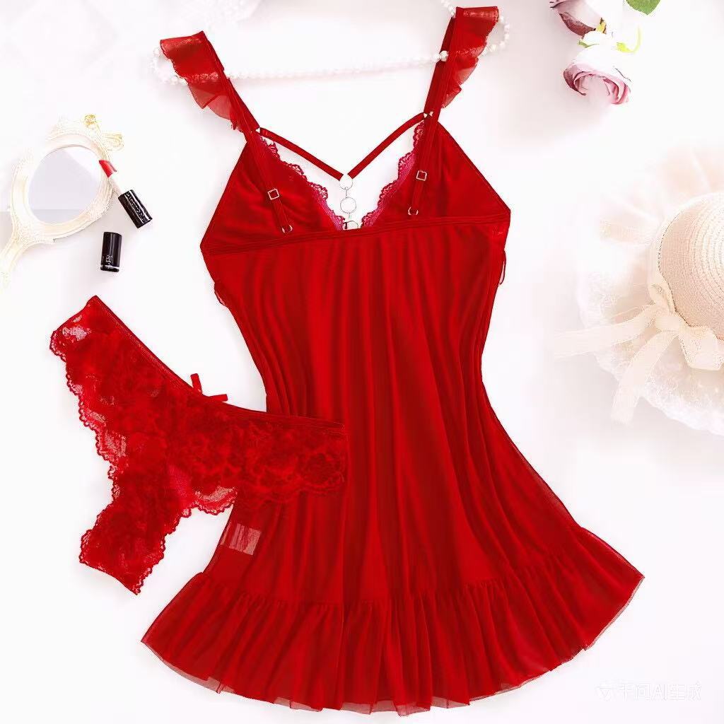2026 New Red Sexy Lingerie Set - Summer Nights Clothing ulasan dan harga