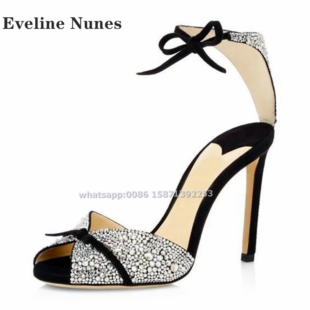 Bow Rhinestone Ankle Strap San - Summer Clothing Elegant ulasan dan harga