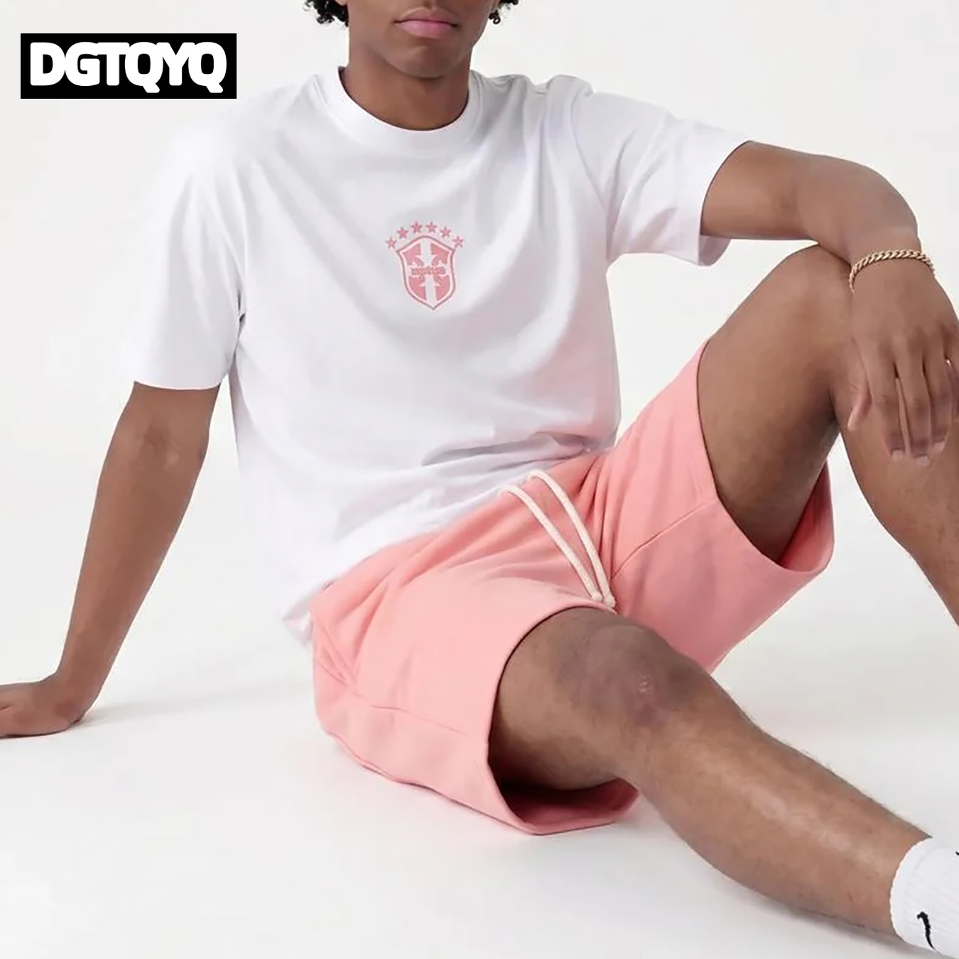 Man's Summer New Pink Embroide - Summer Clothing Haul ulasan dan harga