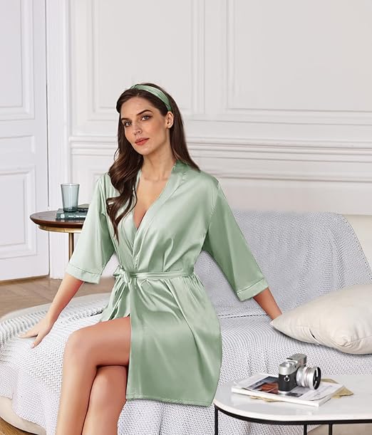 Sexy Silk Satin Night Kimono R - Summer Nights Clothing ulasan dan harga