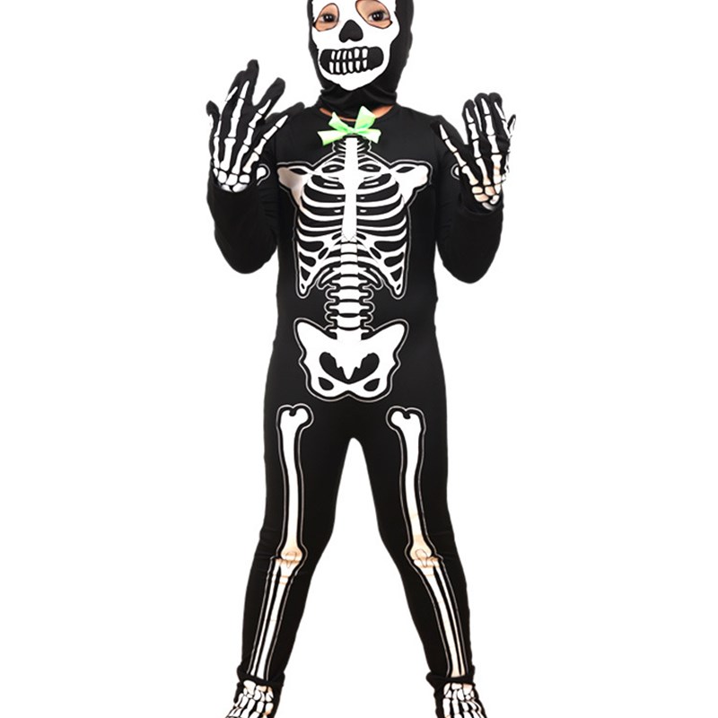 Black Glowing Skeleton Costume - Summer Nights Clothing ulasan dan harga