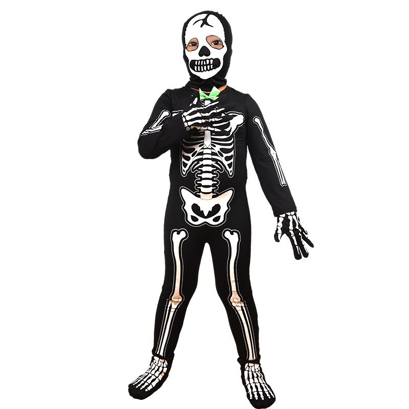 Black Glowing Skeleton Costume - Summer Nights Clothing ulasan dan harga