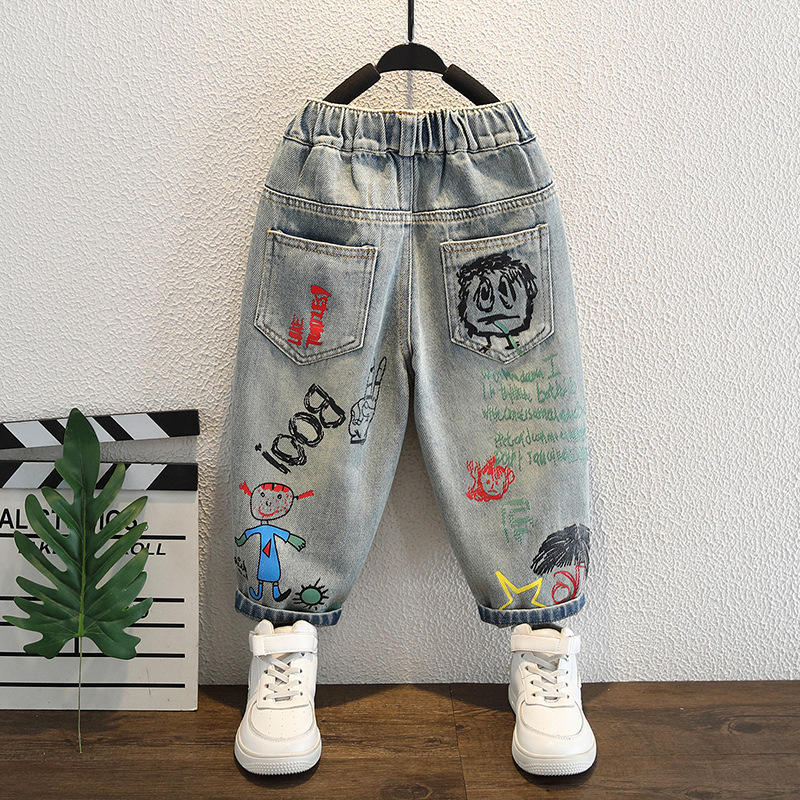 Baby Boy Jeans For Children Ch - Summer Clothing Drawing ulasan dan harga