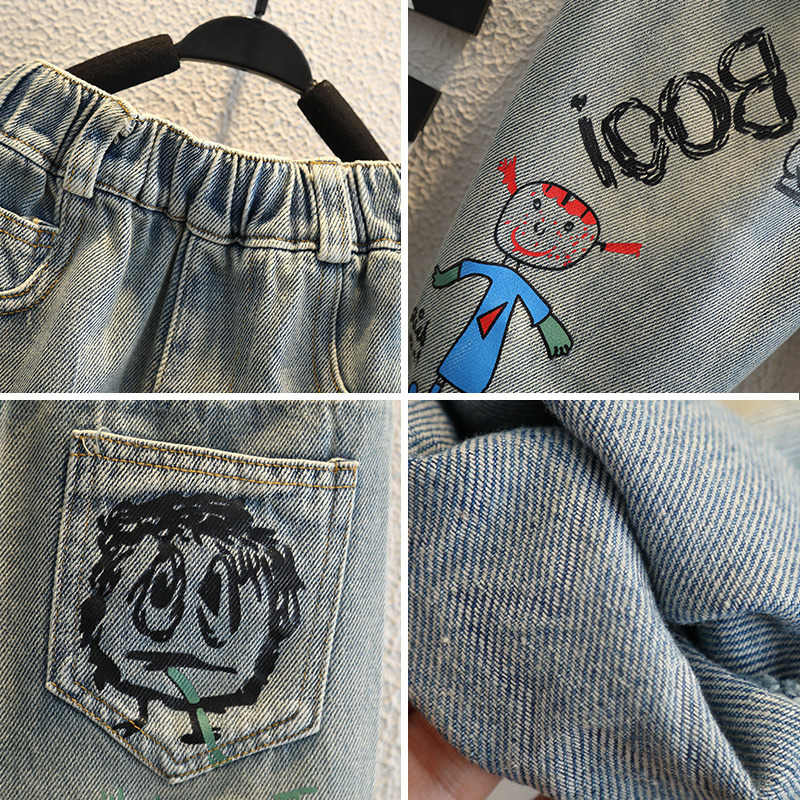 Baby Boy Jeans For Children Ch - Summer Clothing Drawing ulasan dan harga