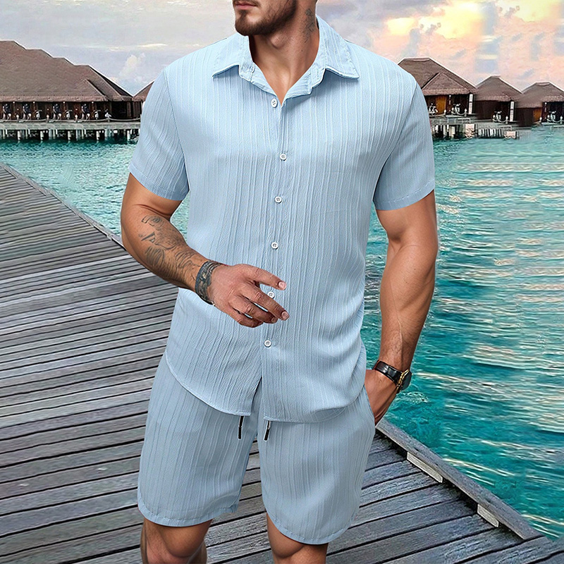 2026 New Men Vertical Wrinkle  - Summer Clothing Haul ulasan dan harga