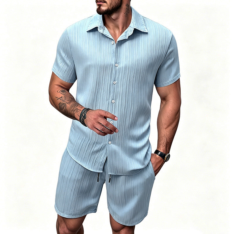 2026 New Men Vertical Wrinkle  - Summer Clothing Haul ulasan dan harga