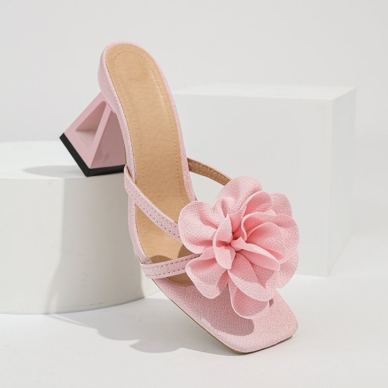 Womens 3D Flower Decor Sandals - Summer Clothing Elegant ulasan dan harga