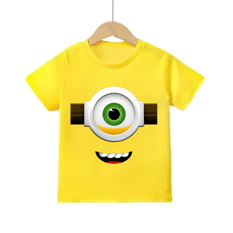 Cartoon Minion Short Sleeve T  - Summer Clothing Teens ulasan dan harga