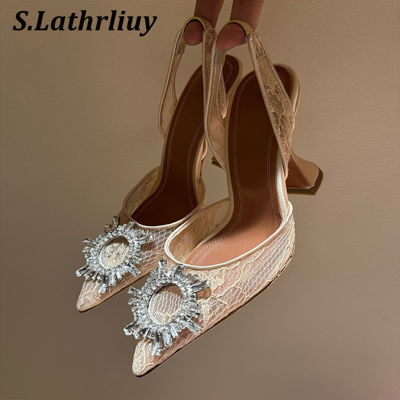 Sandals Rhinestone Flower Poin - Summer Clothing Elegant ulasan dan harga