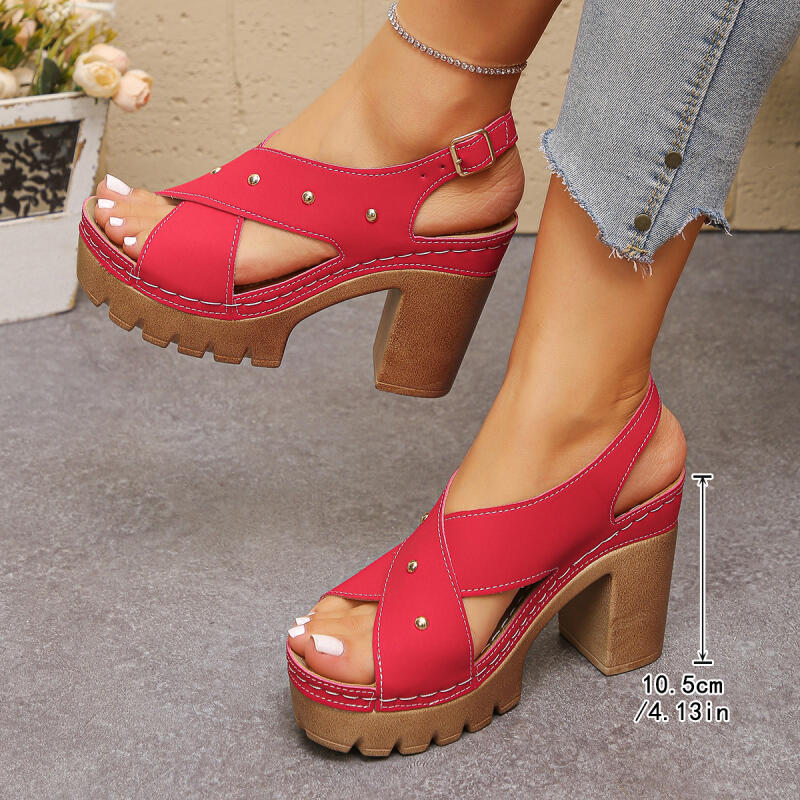 Vintage Super High Heel Cross  - Summer Clothing Elegant ulasan dan harga