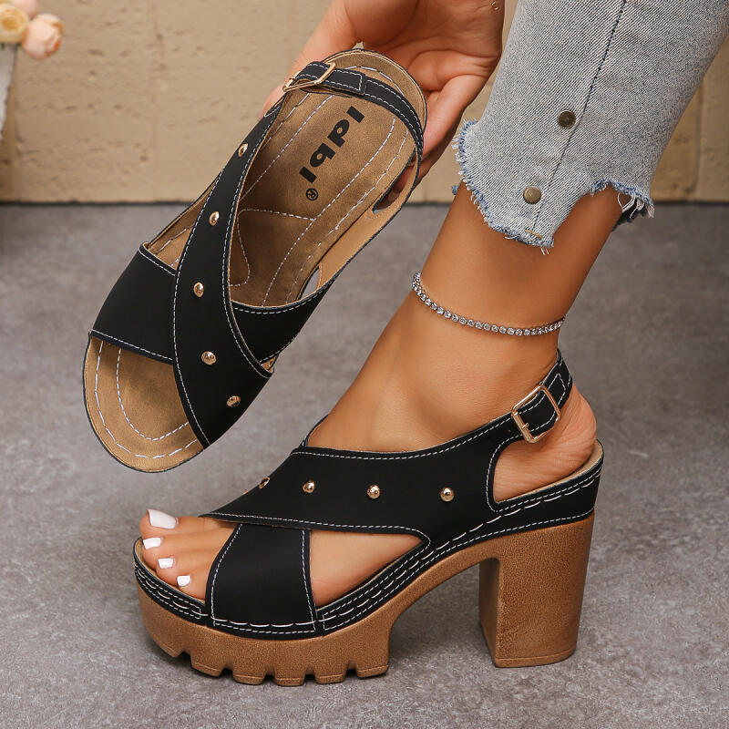 Vintage Super High Heel Cross  - Summer Clothing Elegant ulasan dan harga